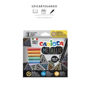 Set 8 Pennarelli Punta Fine Metallic Carioca
