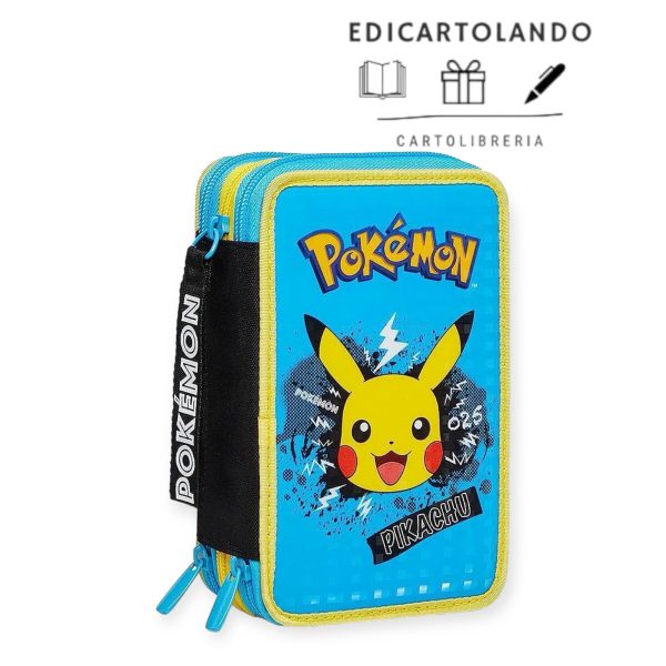 Astuccio 3 zip Pokemon