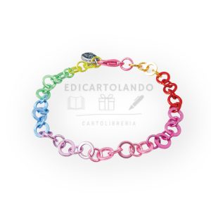 Braccialetto a catena color arcobaleno