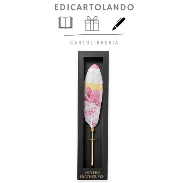 Penna con Piuma Colour Blocking Rose - immagine 2