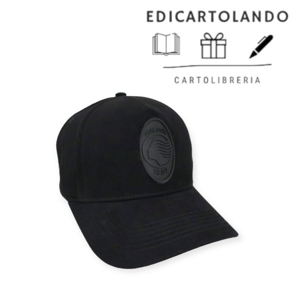 Cappellino Atalanta Nero con Patch in Gomma