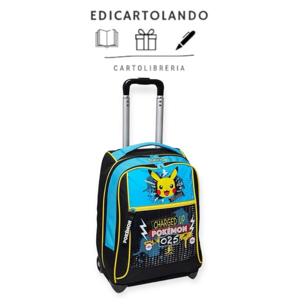 Zaino scuola trolley Pokemon