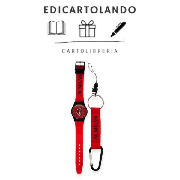 Set orologio e portachiavi Milan