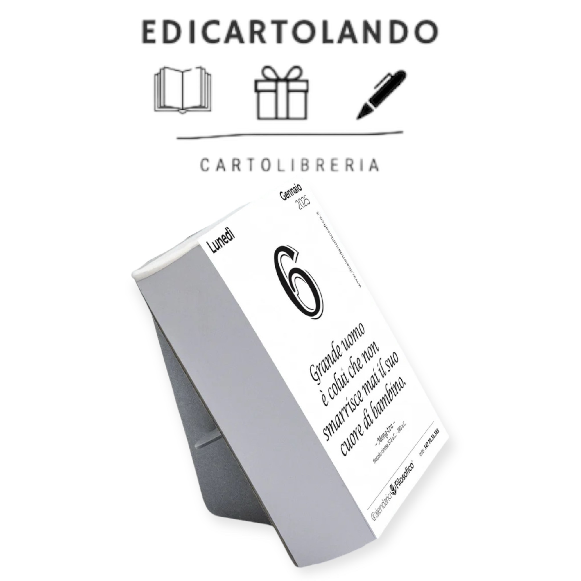 CALENDARIO FILOSOFICO 2025 - F.TO A6 CON SUPPORTO IN CARTONE - immagine 2