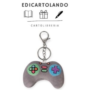 Portachiavi Peluche Let’s play Game Grigio