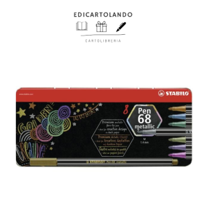 STABILO PEN 68 Metallic scatola metallo 6 colori