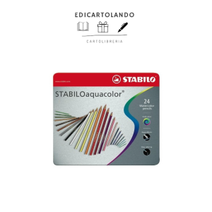 STABILO AQUACOLOR SCATOLA METALLO 24 COLORI ASS.