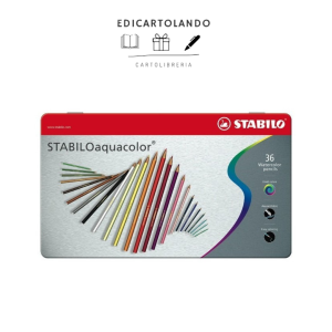STABILO AQUACOLOR SCATOLA METALLO 36 COLORI ASS.