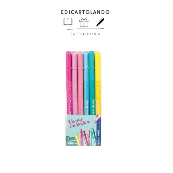 Astuccio 6 colori Tratto Pen Candy Collection
