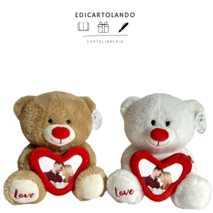 Orso con cuore portafoto