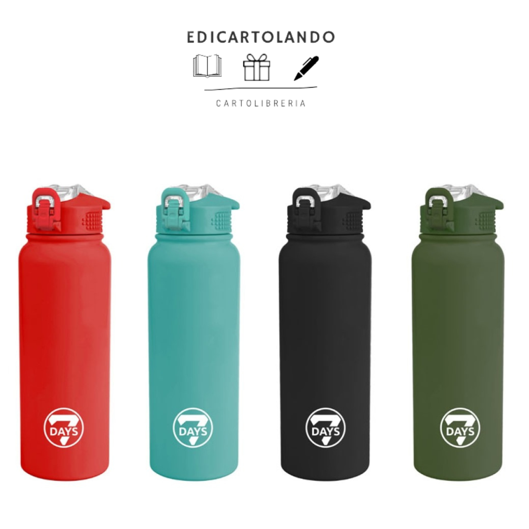 Borraccia termica 7 day con tappo a scatto - immagine 2