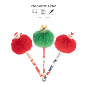 Penna Puff Natalizia con Pon Pon – Colourbook
