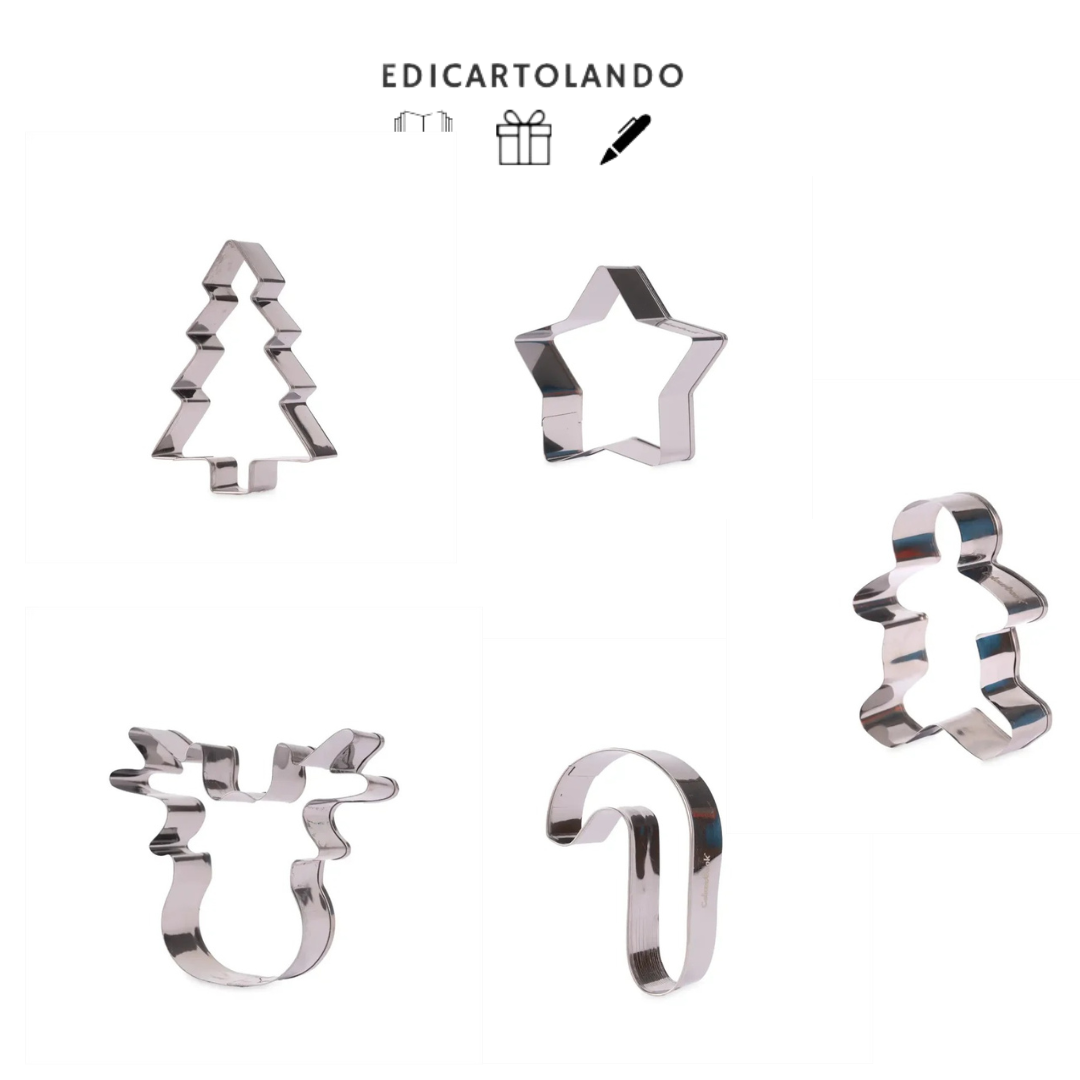 Set 5 Formine per Biscotti Natalizi Christmas Tree - immagine 2