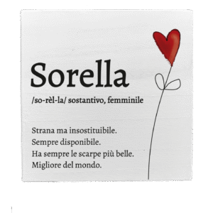 Quadretto in Legno – Definizione Sorella