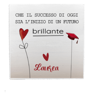 Quadretto in Legno – Che il successo di oggi sia l’inizio di un futuro brillante Laurea
